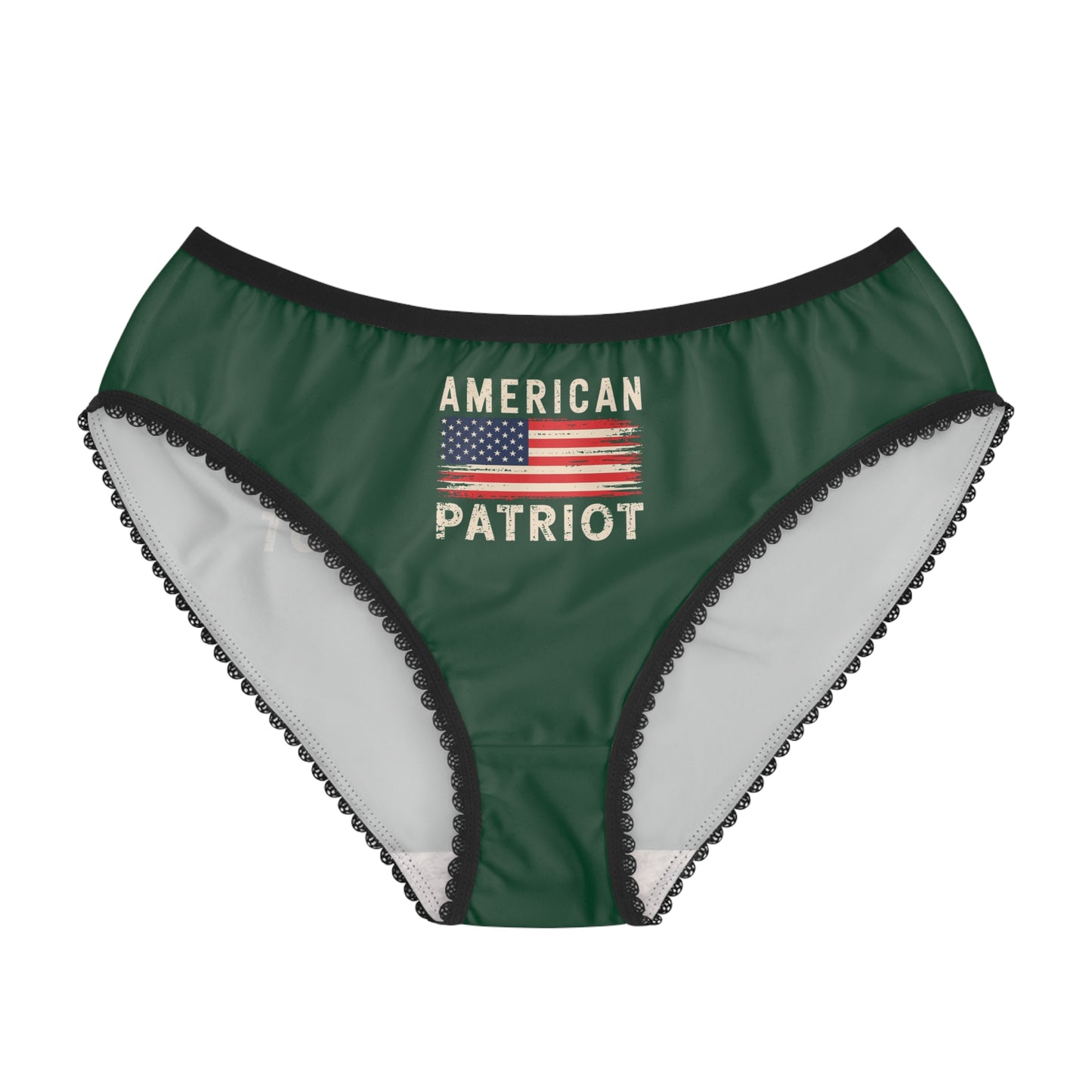 "American Patriot" with Flag #02, Women's Briefs (Evergreen)