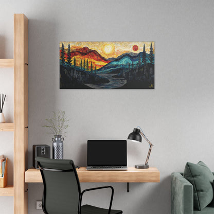"Sun and Moon", Stretched Classic Canvas Fine Art Print