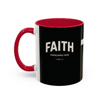 "Faith Overcomes Fear", Colorful Mugs (11oz, 15oz)