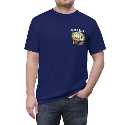 "Bring Back The Biff", Unisex T-shirt (Norway Blue)