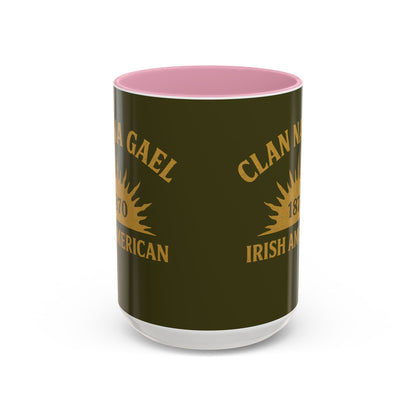 "Clan na Gael - Irish American", Colorful Mugs (11oz, 15oz) (Fianna Green)