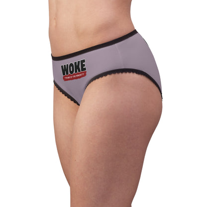 "Woke - Tyranny by the Minority", Women's Briefs (Rose Quartz Pink)