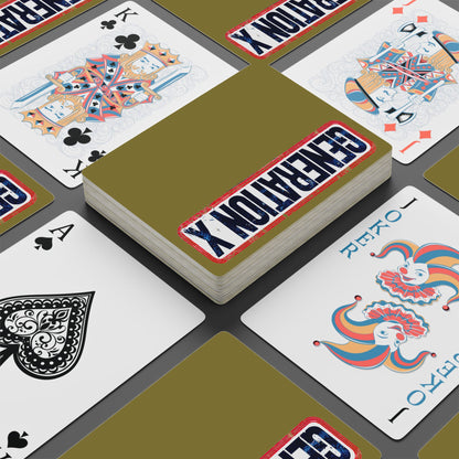 "Generation X", Retro Playing Cards (Camouflage Yellow)