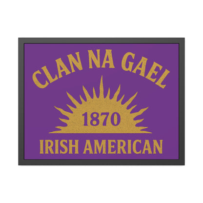 "Clan na Gael - Irish American", Framed Paper Poster (Vesper Violet)