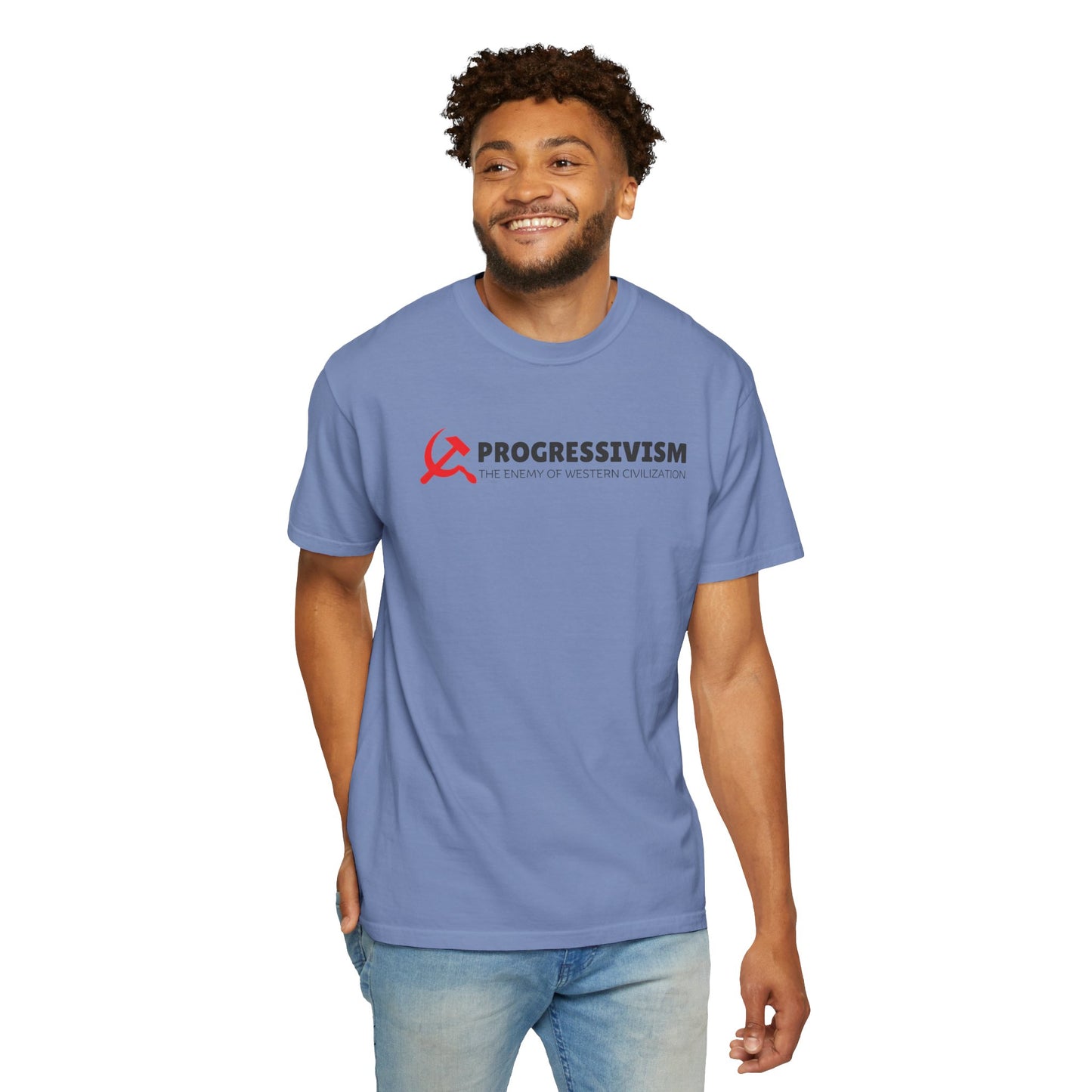 "Progressivism - Enemy of Western Civilization", Unisex T-shirt (Light Colors)