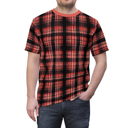 "Kin of Flame", Unisex Tee (Faded Red Collar)