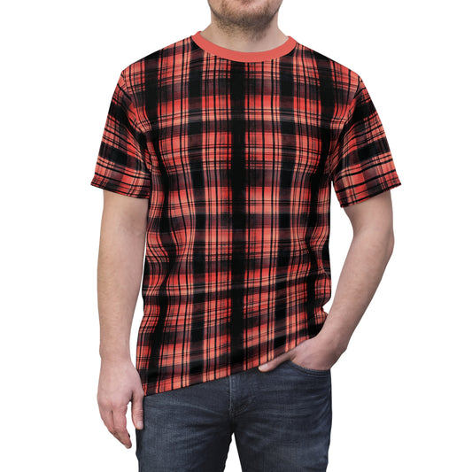 "Kin of Flame", Unisex Tee (Faded Red Collar)
