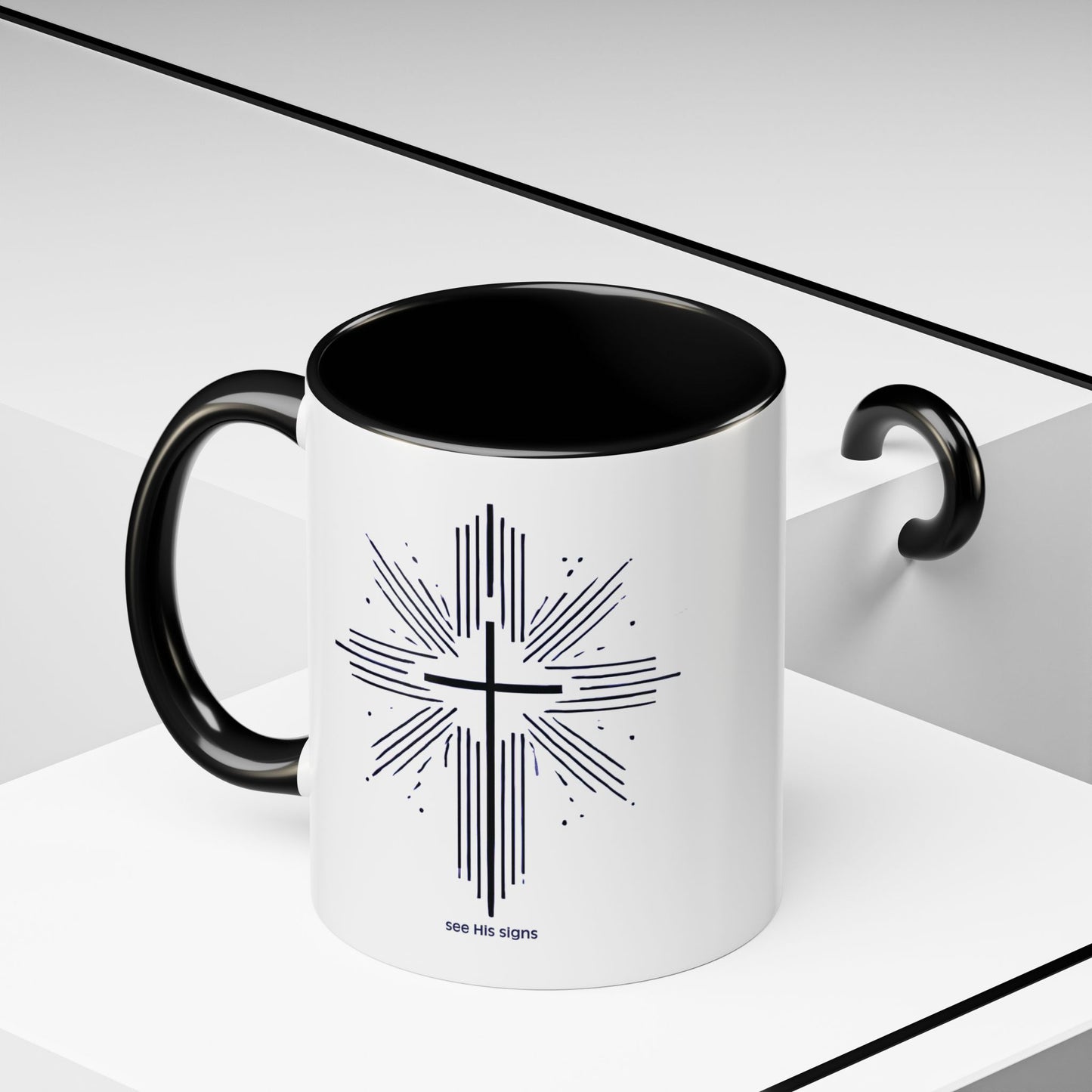"see His signs", Accent Coffee Mug