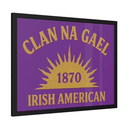 "Clan na Gael - Irish American", Framed Paper Poster (Vesper Violet)