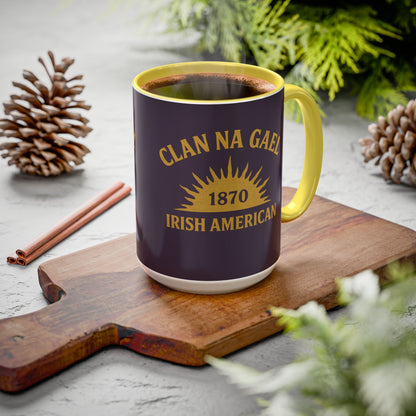 "Clan na Gael - Irish American", Colorful Mugs (11oz, 15oz) (Purple Verbena)