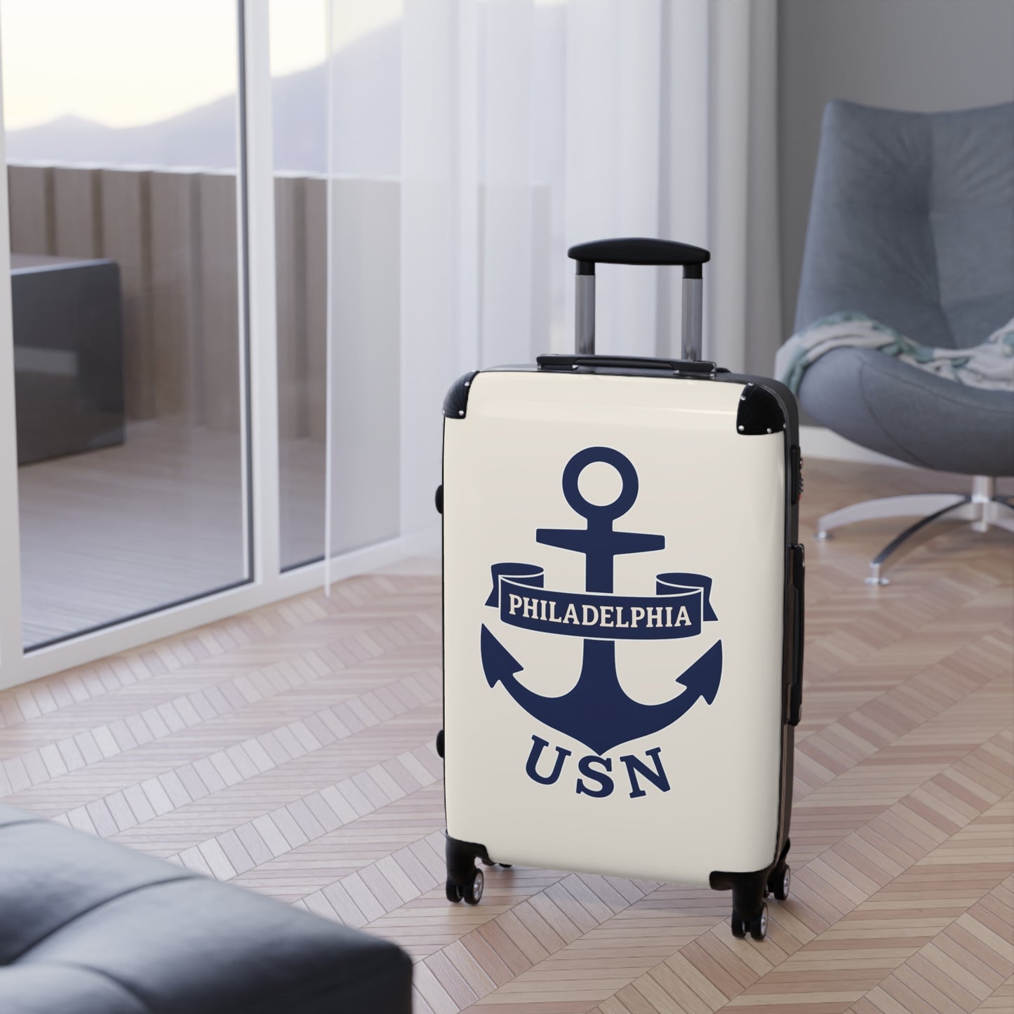 "USN Anchor", Suitcase (Whitecap)