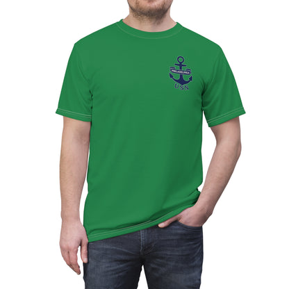 "USN Anchor", Unisex T-shirt (Bottle Glass)