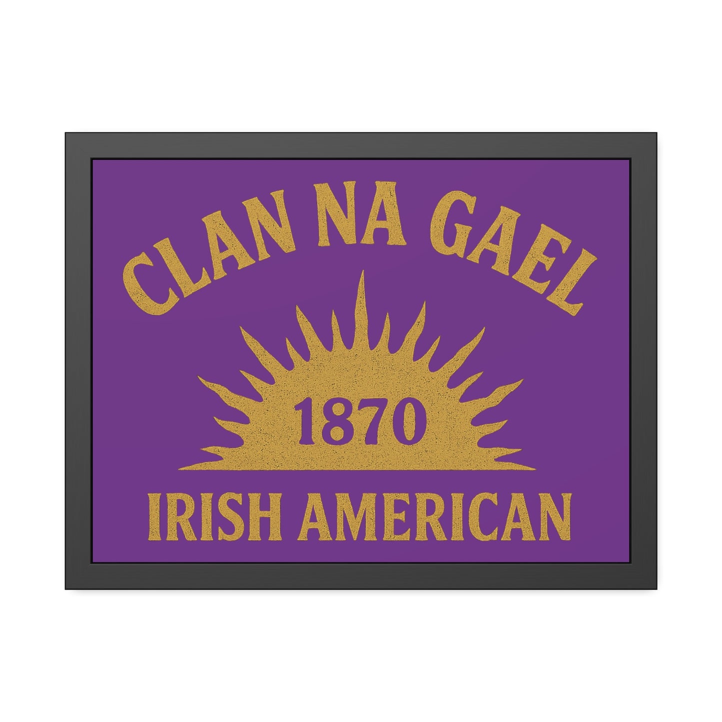"Clan na Gael - Irish American", Framed Paper Poster (Vesper Violet)
