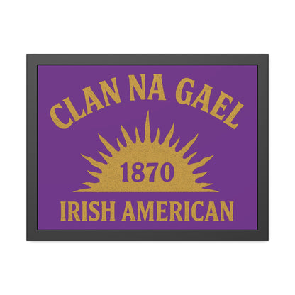 "Clan na Gael - Irish American", Framed Paper Poster (Vesper Violet)