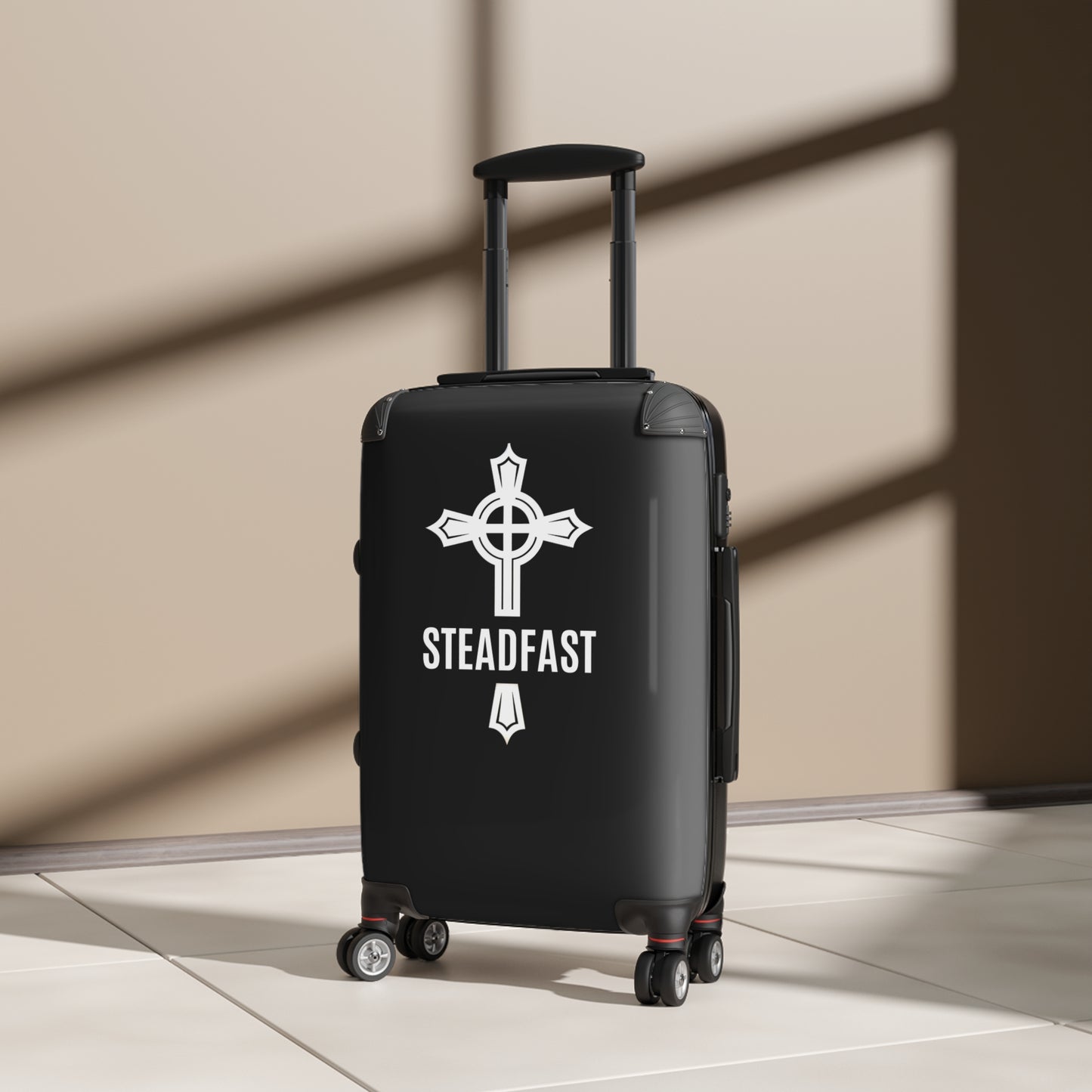 "Steadfast Cross", Suitcases (Black)
