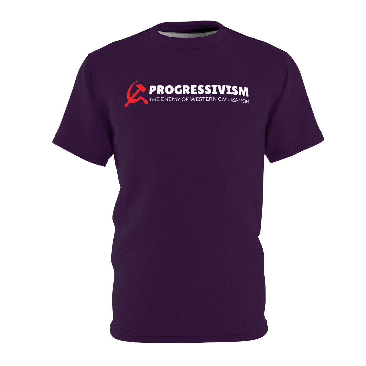 "Progressivism - Enemy of Western Civilization", Unisex Tee (Purple Nights)