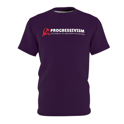 "Progressivism - Enemy of Western Civilization", Unisex Tee (Purple Nights)