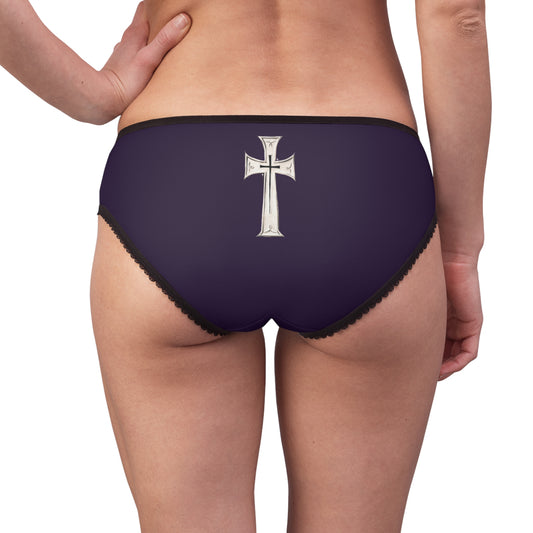 "First Darkness Then Comes Light" #02, Women's Briefs (Academic Purple)