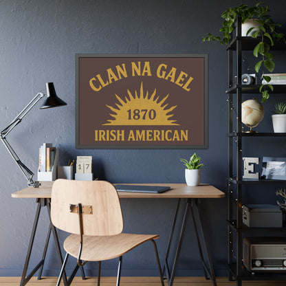 "Clan na Gael - Irish American", Framed Paper Poster (Wild Boar Brown)