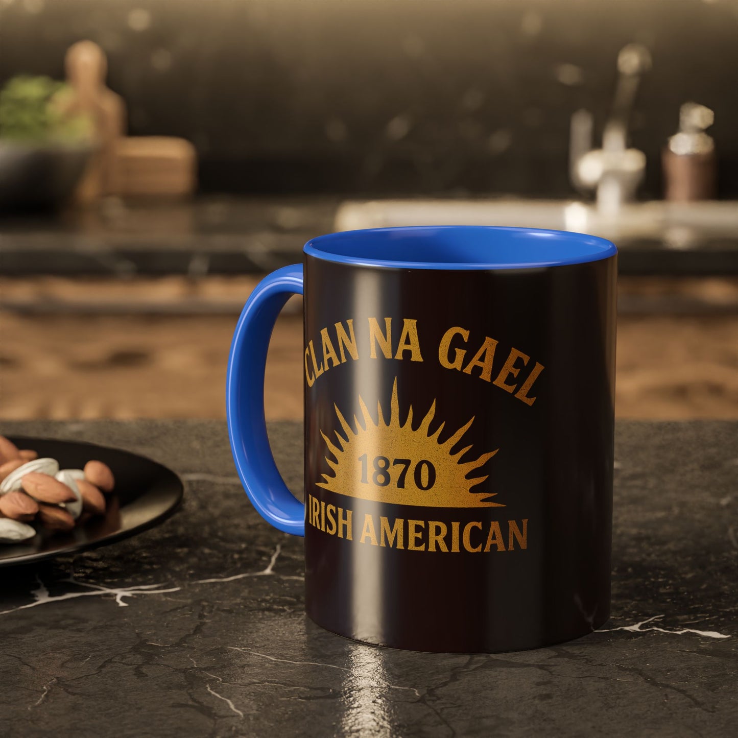 "Clan na Gael - Irish American", Colorful Mugs (11oz, 15oz) (Seal Brown)