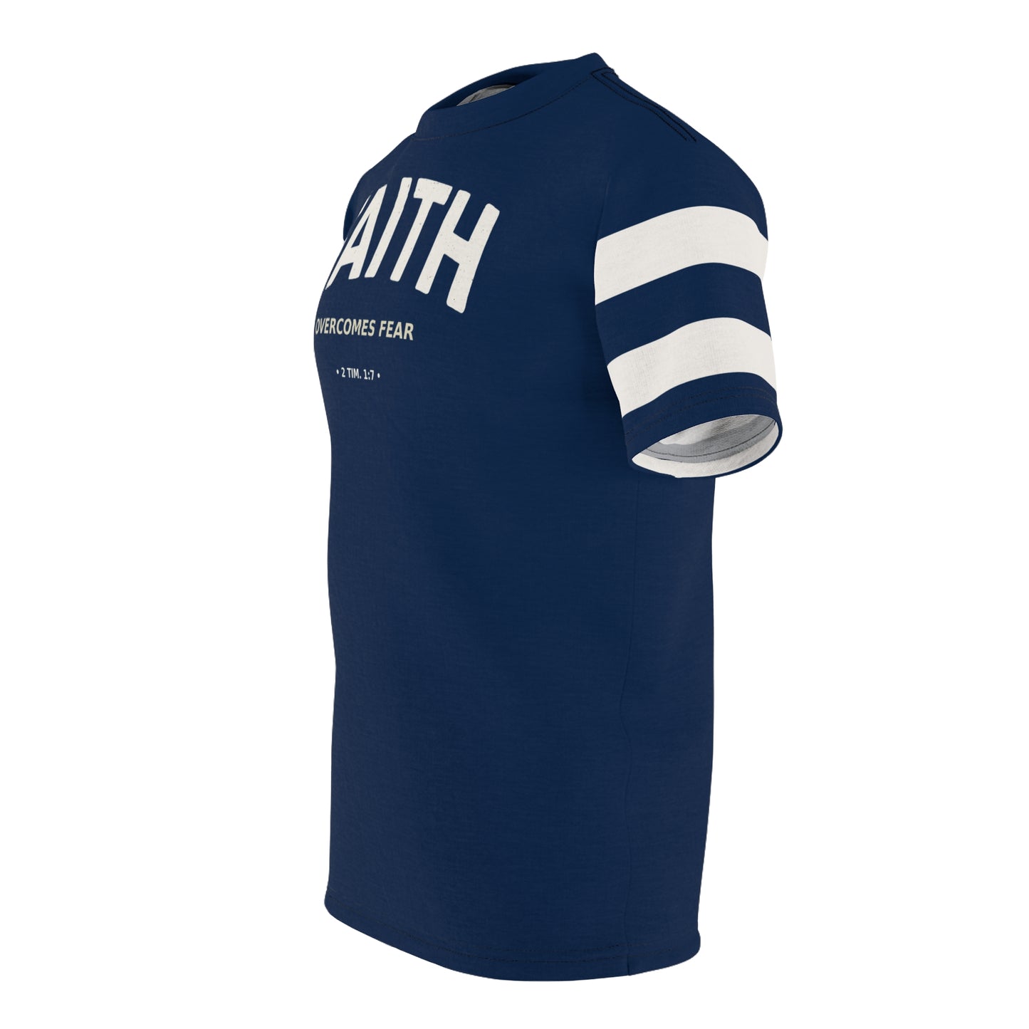 "Faith Overcomes Fear", Unisex Tee (Cambridge Blue)