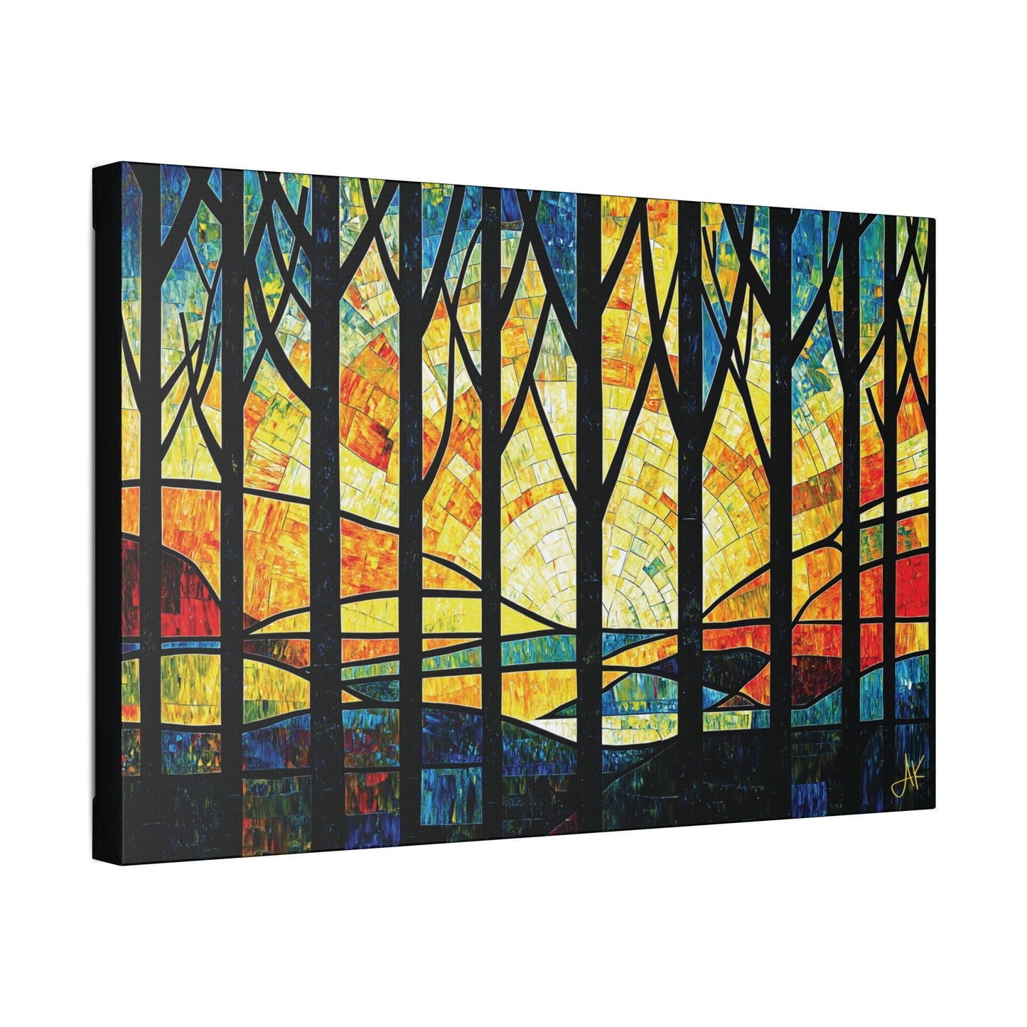 "Forest at Dawn", Stretched Classic Canvas Fine Art Print