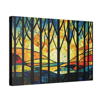 "Forest at Dawn", Stretched Classic Canvas Fine Art Print