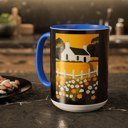 "Eaglais a’ Bhuidhe (Gaelic) - The Church of Golden Hope (English)", Colorful Mugs (11oz & 15oz)