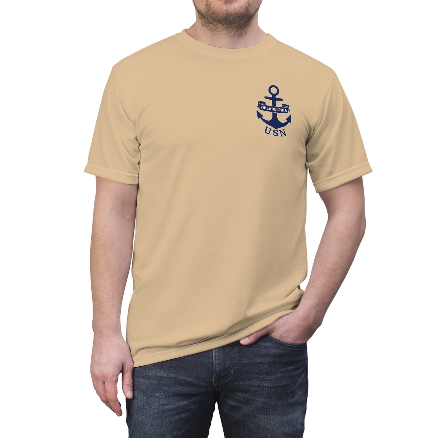 "USN Anchor", Unisex T-shirt (Sailor's Rope)