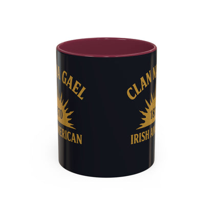 "Clan na Gael - Irish American", Colorful Mugs (11oz, 15oz) (Black Denim)