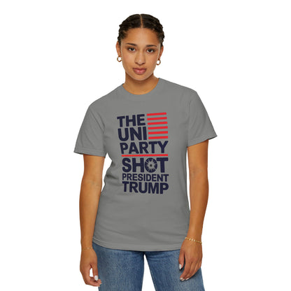 "The Uniparty Shot President Trump" #01, Unisex T-shirt
