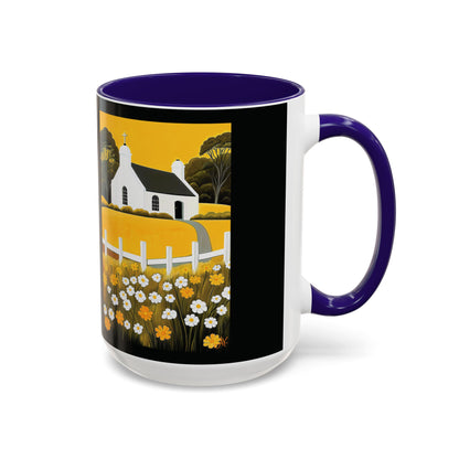"Eaglais a’ Bhuidhe (Gaelic) - The Church of Golden Hope (English)", Colorful Mugs (11oz & 15oz)