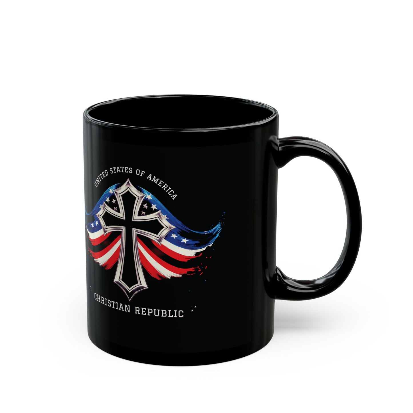 "USA Christian Republic" #05, Black Mug (11oz & 15oz)