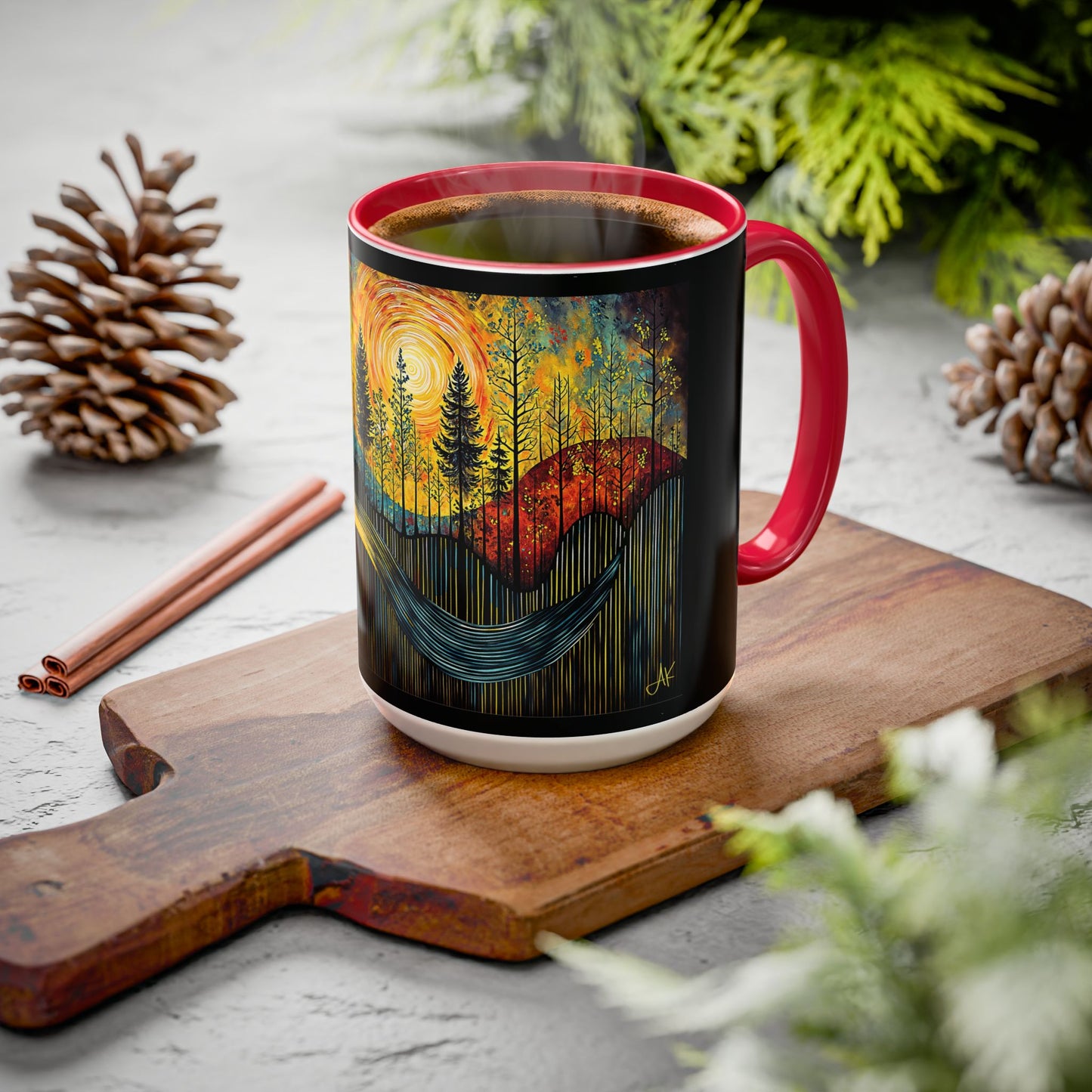 "Sacred Resonance", Colorful Mugs (11oz, 15oz)