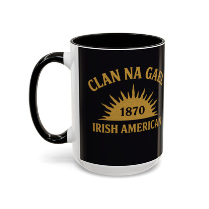 "Clan na Gael - Irish American", Colorful Mugs (11oz, 15oz) (Raven Black)