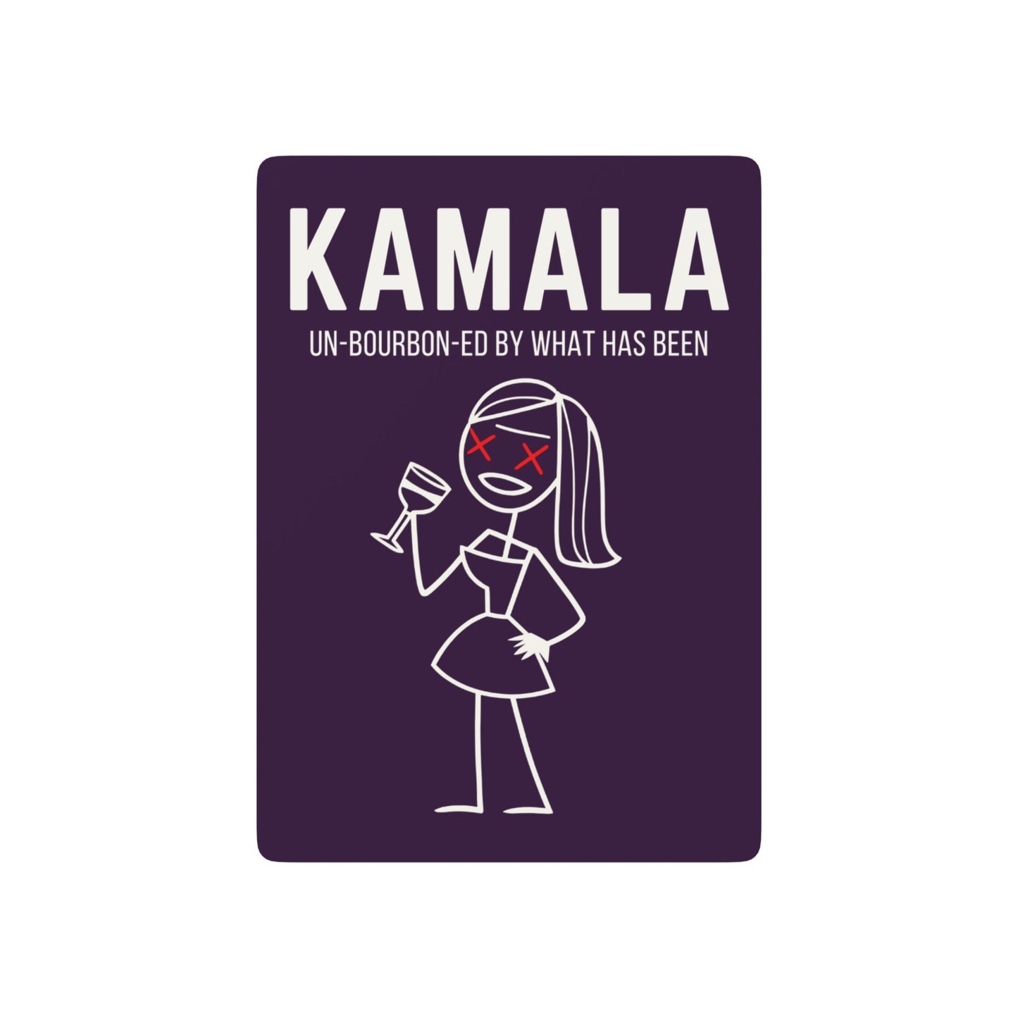 "KAMALA un-Bourbon-ed" #01, Political Playing Cards (Purple Nights)