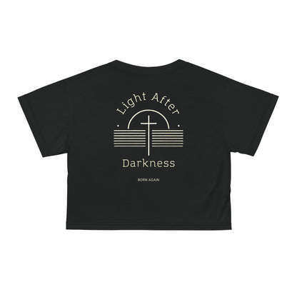 "Light After Darkness - Born Again", Black Crop Tee