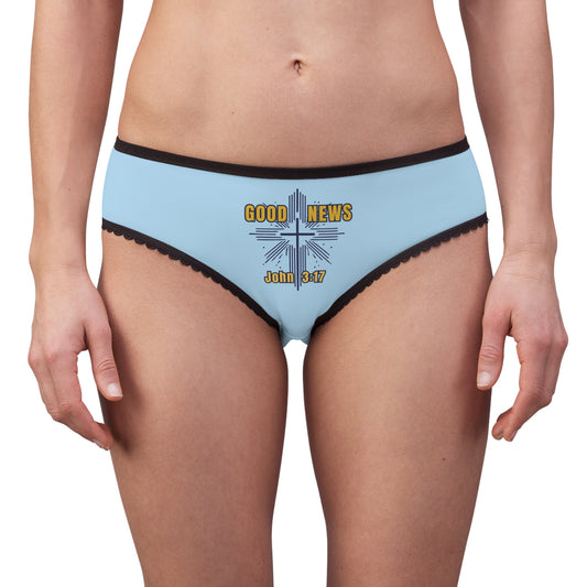 "Good News - John 3:17", Women's Briefs (Boy Blue)