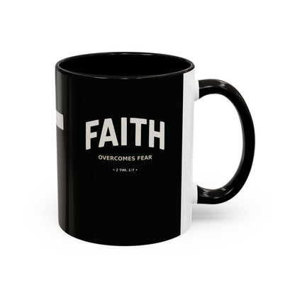 "Faith Overcomes Fear", Colorful Mugs (11oz, 15oz)