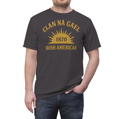 "Clan na Gael - Irish American", Unisex T-shirt (Gallowglass Grey)