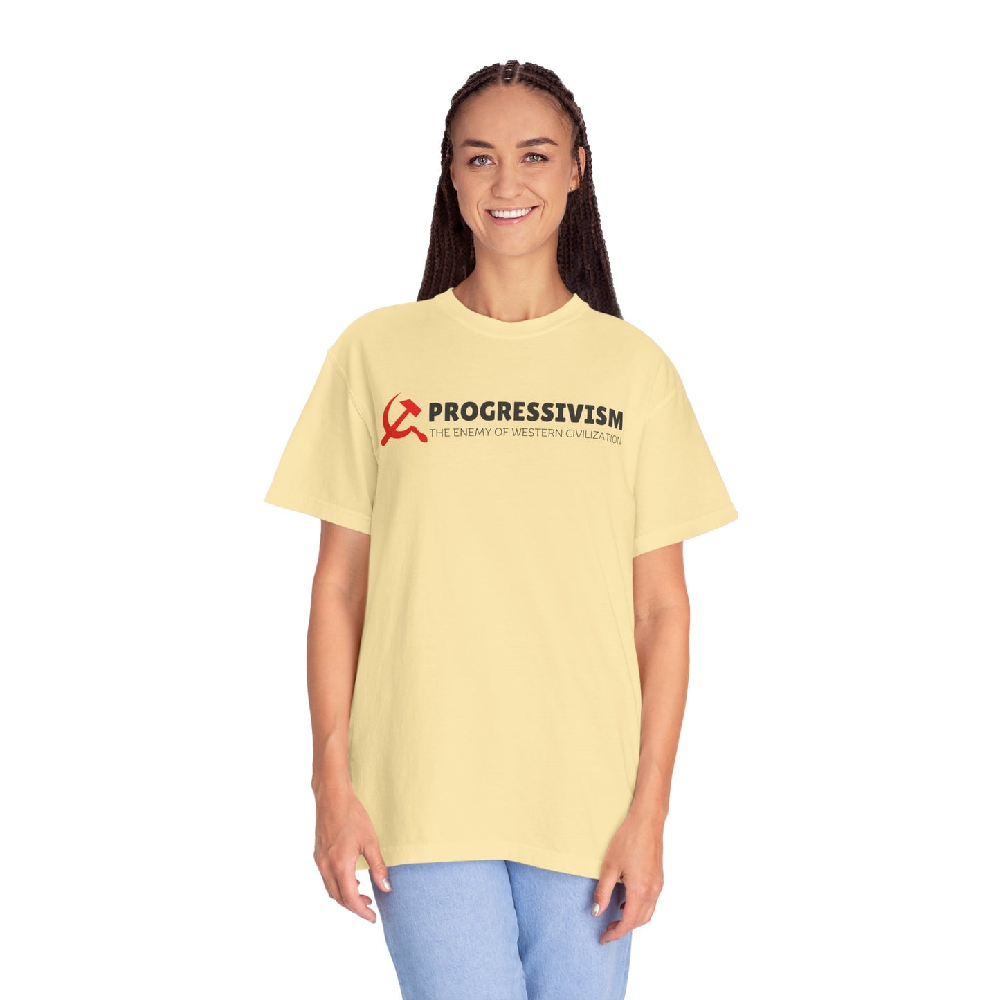 "Progressivism - Enemy of Western Civilization", Unisex T-shirt (Light Colors)