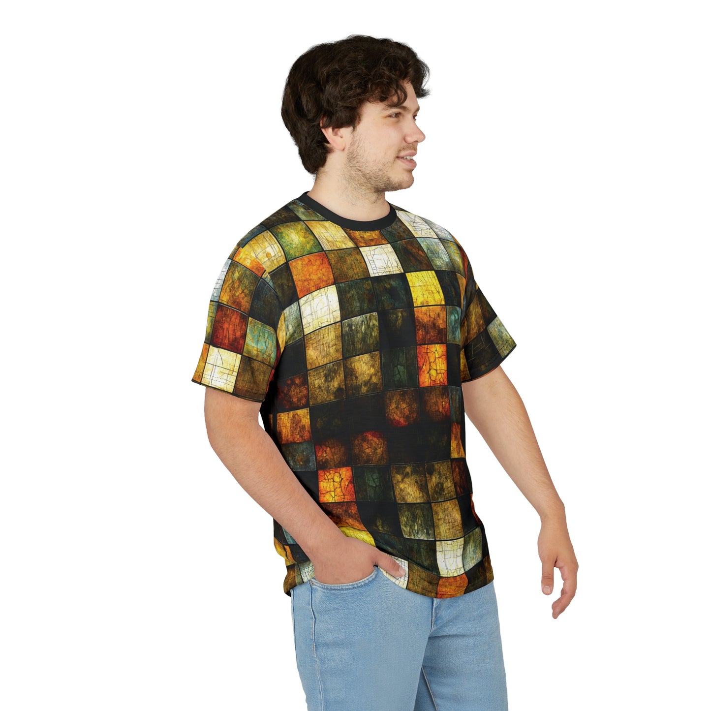 "Wood Block Pattern" #01, Wearable Fine Art Unisex T-Shirt