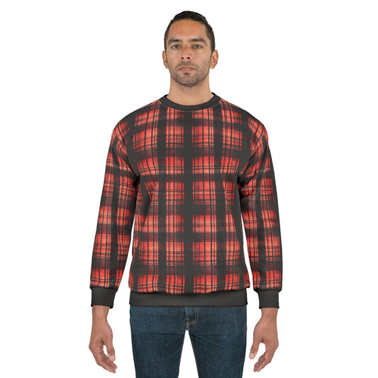 "Kin of Flame", Unisex Sweatshirt (Flame Black Cuffs and Collar)
