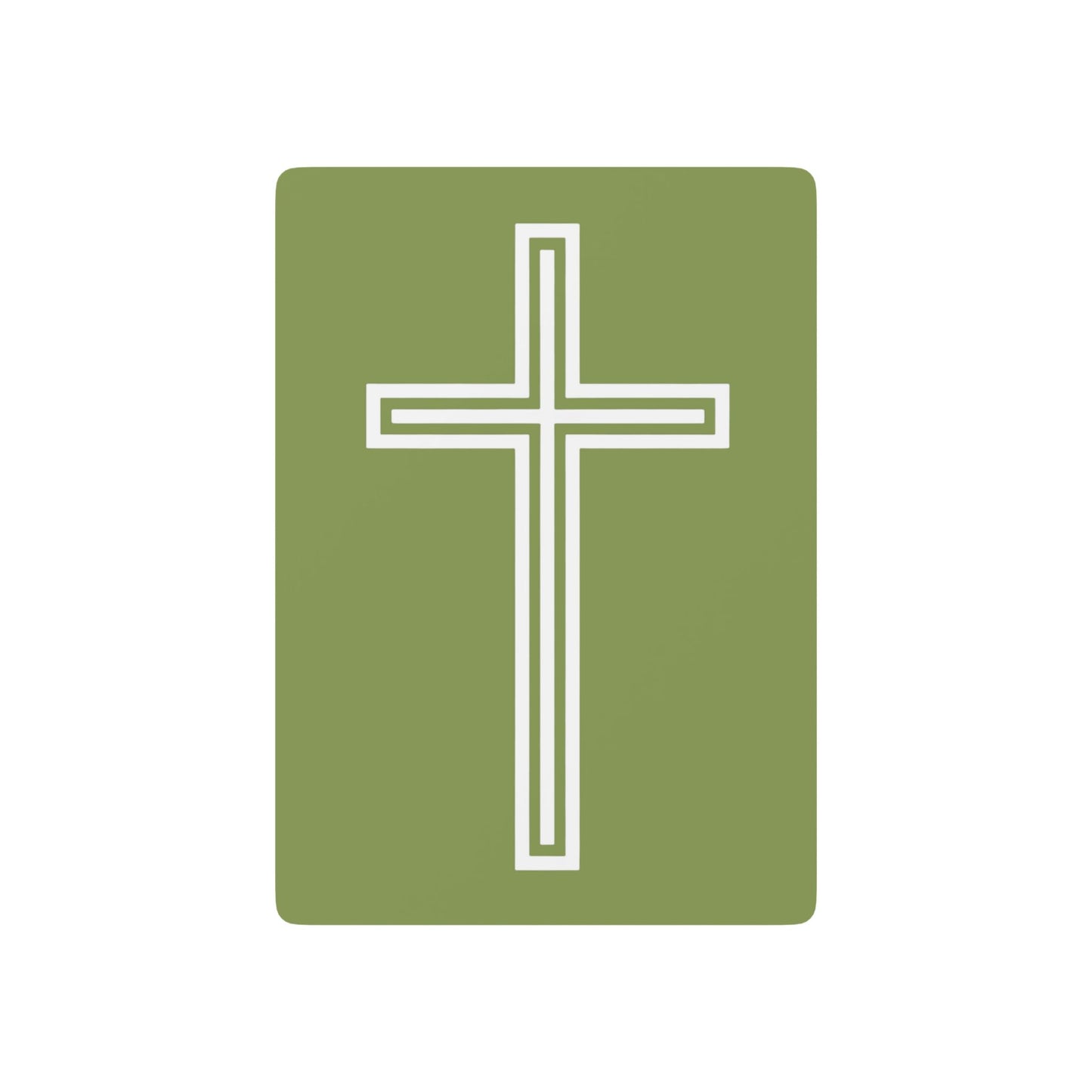 "A Simple Cross", Chrsitian Playing Cards (Zesty Apple Green)