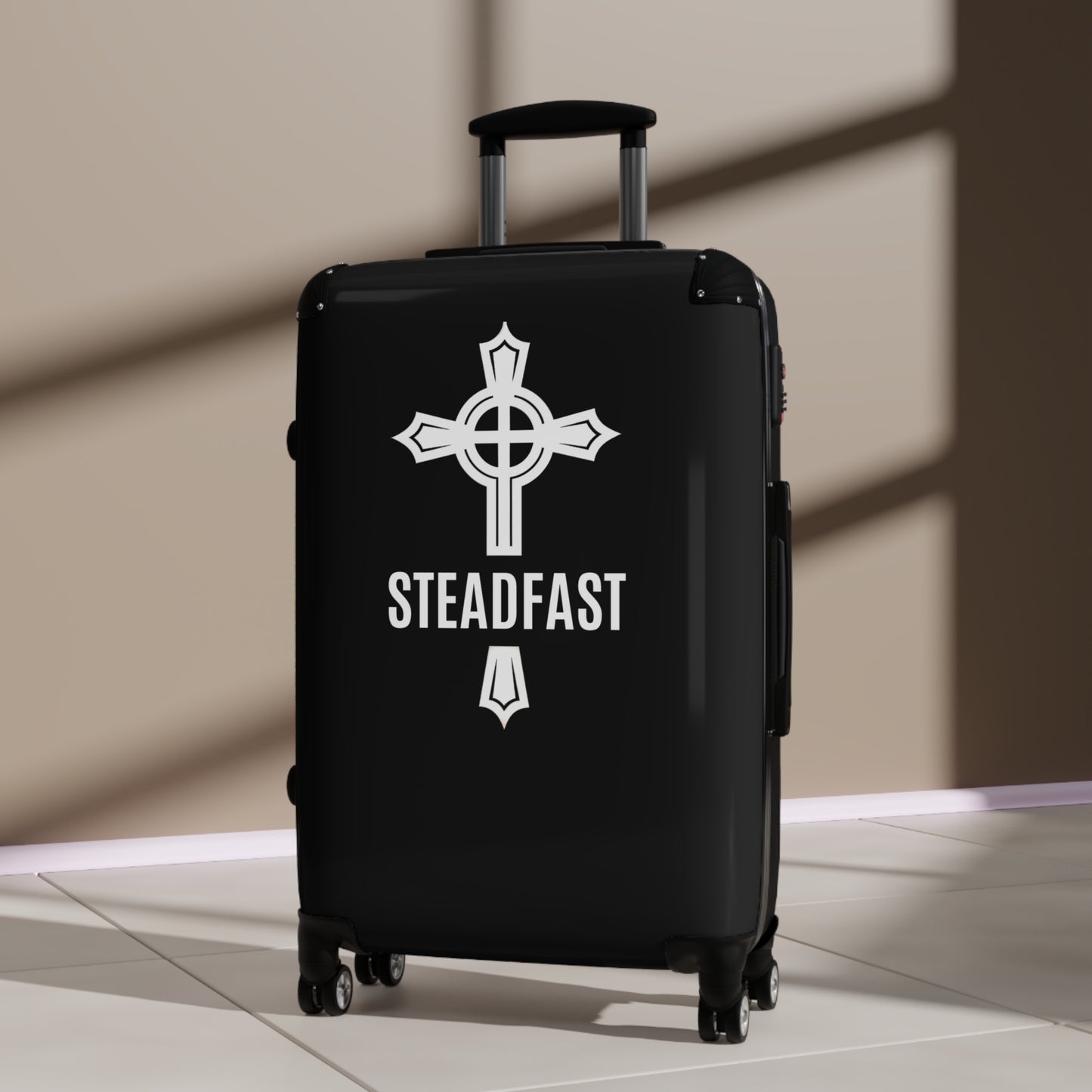 "Steadfast Cross", Suitcases (Black)