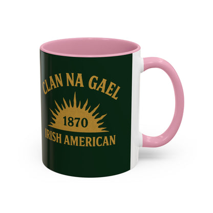 "Clan na Gael - Irish American", Colorful Mugs (11oz, 15oz) (Fenian Green)
