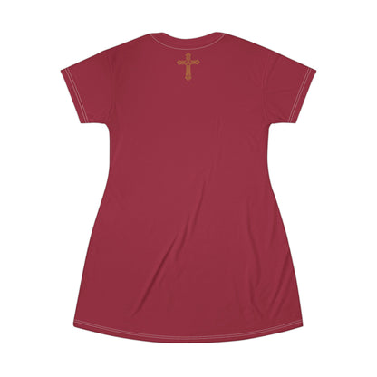 "Clan na Gael - Irish American", T-Shirt Dress (Fénechas Red)