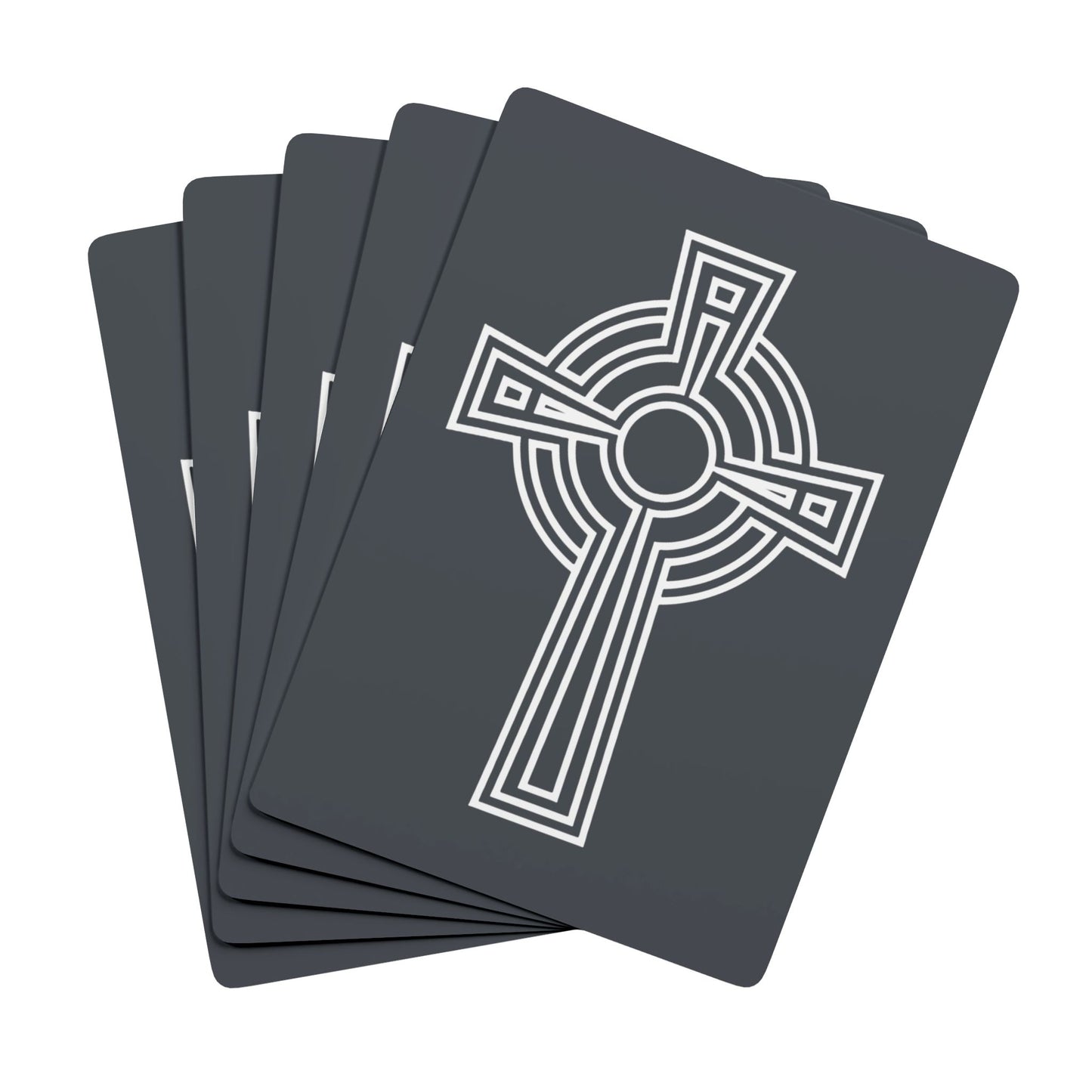 "A Simple High Cross", Christian Playing Cards (Hebridean Grey)