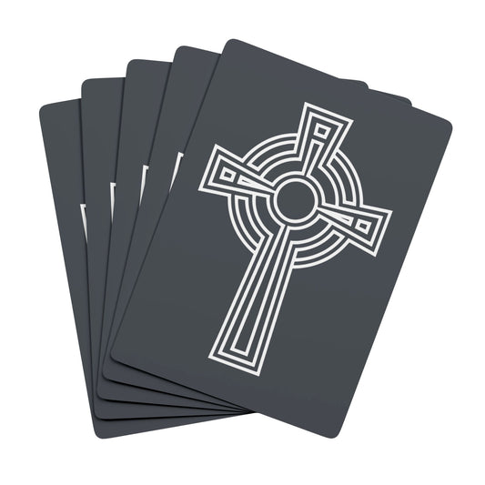 "A Simple High Cross", Christian Playing Cards (Hebridean Grey)