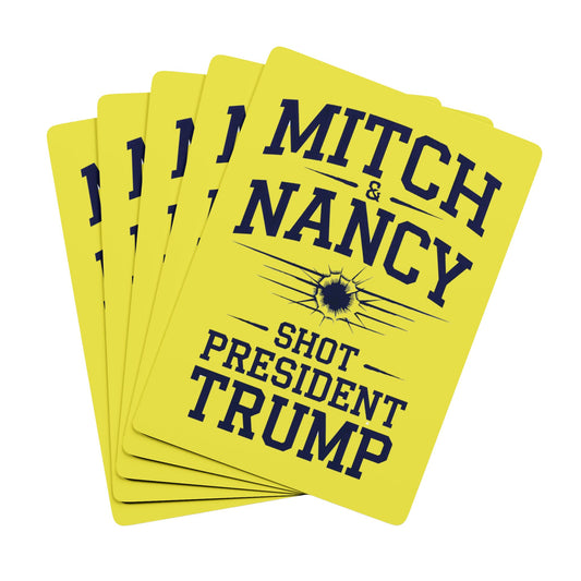 "Mitch & Nancy Shot President Trump", Political Playing Cards (Highlighter Yellow)